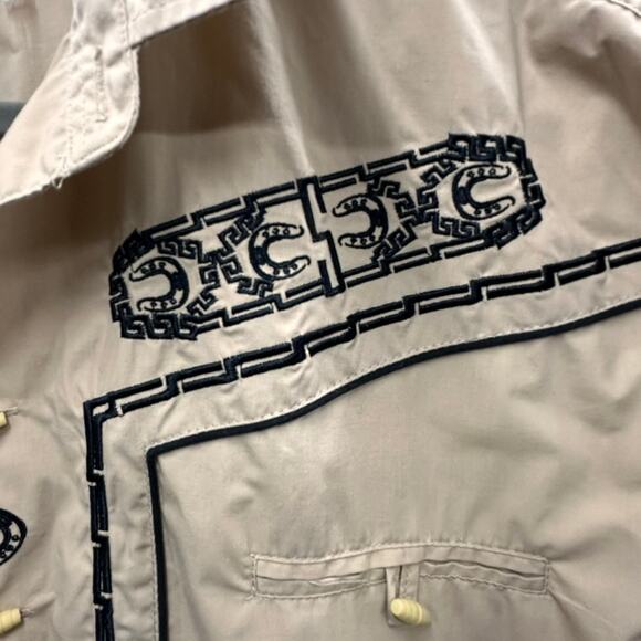 Ace of Diamonds XL Vintage Western Shirt Embroidered Horseshoe Design Rodeo - Picture 3 of 11